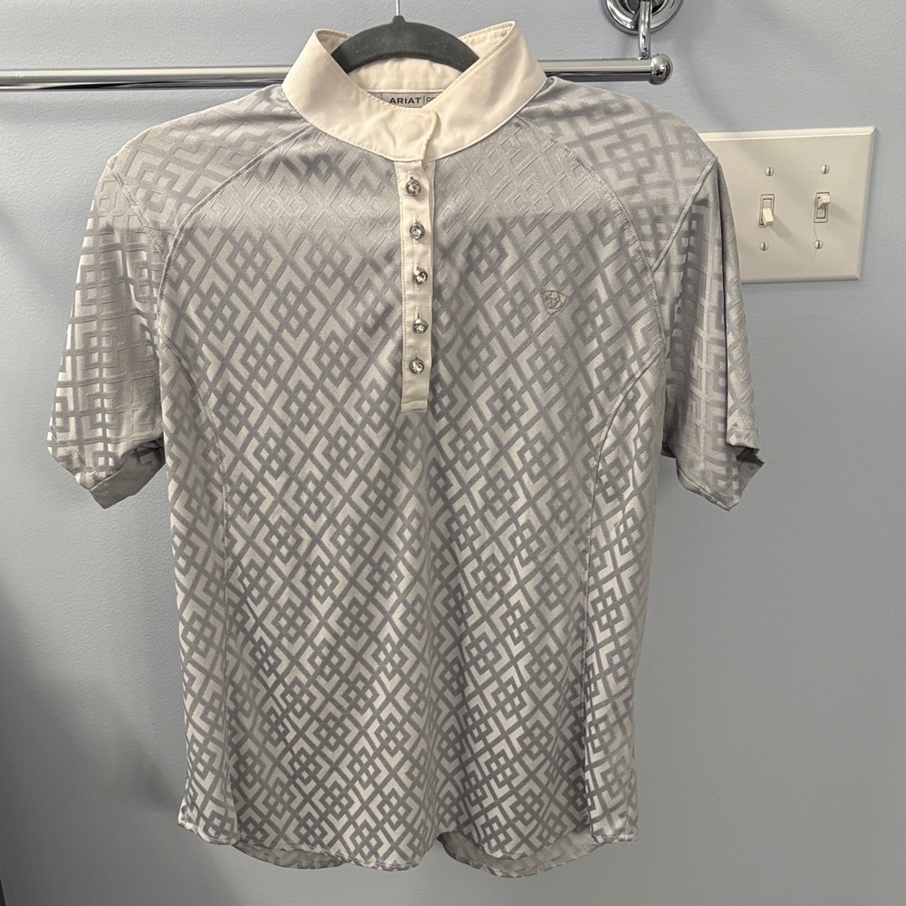 Ariat Gray Geometric Shape Short Sleeve Shirt XL